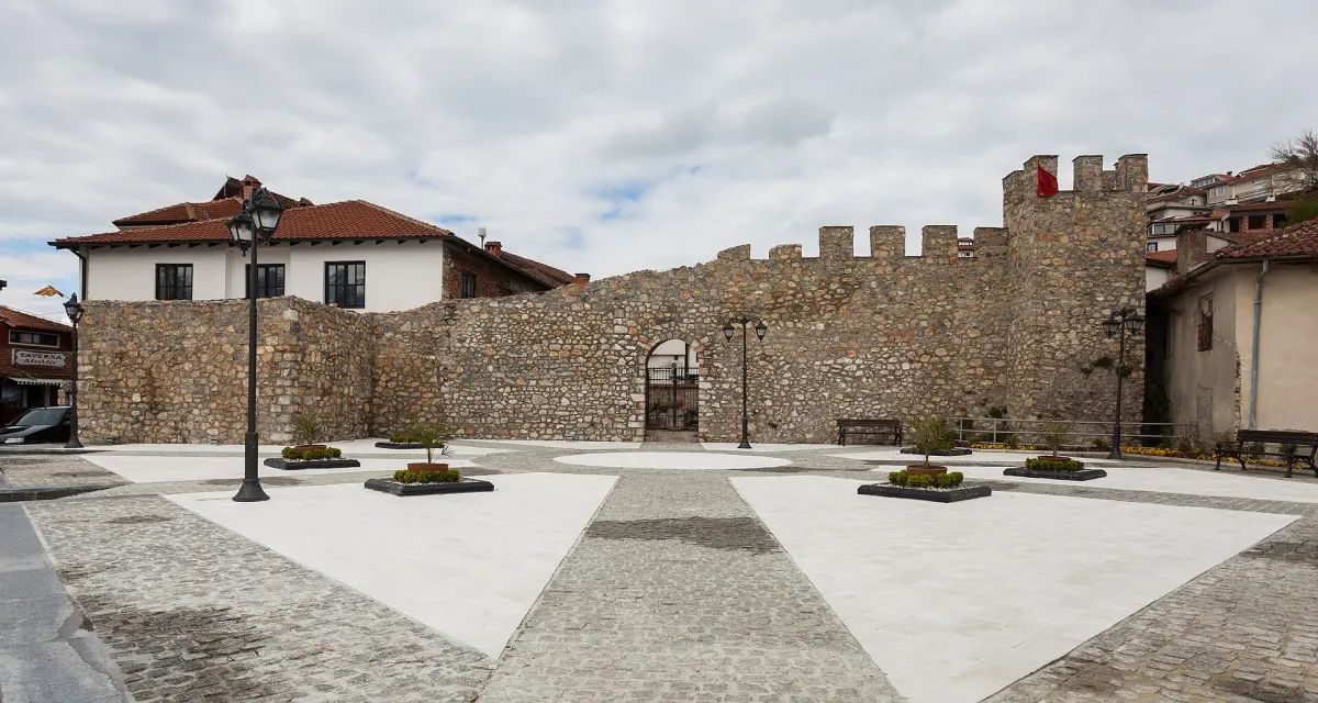 Old Town walls in Ohrid